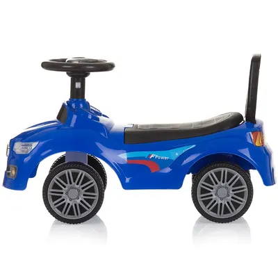 Masinuta de impins Chipolino Sprinter Blue cu spatiu de depozitare, spatar confortabil si volan cu sunete, greutate admisa 25 kg
