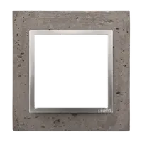 Rama simpla, beton inchis/silver mat metalic