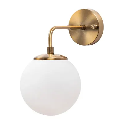 Aplică de perete albă/alămie ø 15 cm Viran – Opviq lights