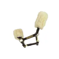 Kentucky Leder Halster + Wol (afneembaar) Bruin -