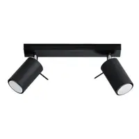 Spot negru 8x30 cm Etna – Sollux