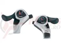 Manete schimbător Shimano SL-TX50 Tourney 3x7 (stânga thumb, dreapta indexat)
