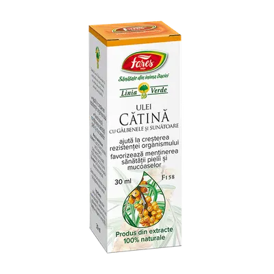Ulei de catina cu galbenele si sunatoare F158, 30ml, Fares