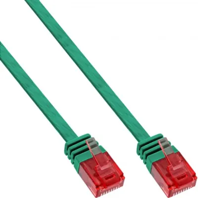 Cablu de retea RJ45 flat Cat.6 UTP 10m Verde, InLine IL71600G