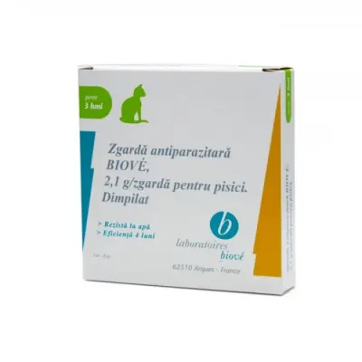 Zgarda antiparazitara Biove pentru pisici 35 cm