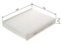 Filtru habitaclu BOSCH 1 987 432 087