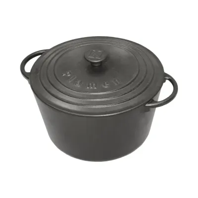 Oala rotunda din fonta cu capac - 8.6l