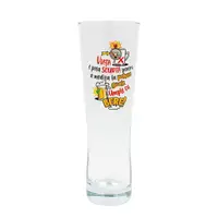 Pahar bere, 500 ml, mesaj funny “Viața e prea scurtă pentru a medita la pahare goale. Umple cu bere!"