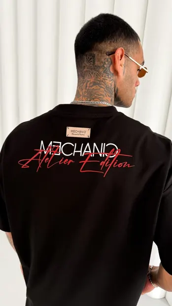 Tricou Oversize Mechanic Atiler Black Tsmh5(m25-37) (mărime: M)