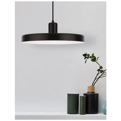 Lampa suspendata CHIOTO Mat Negru Otel Outside Shiny Alb Otel Inside LED E27 1x12W IP20 Fara bec
