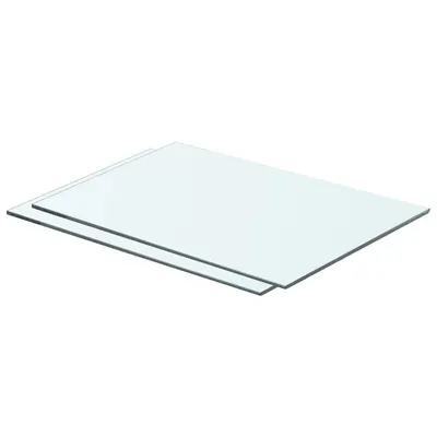vidaXL Rafturi, 2 buc., 50 x 30 cm, panouri sticlă transparentă
