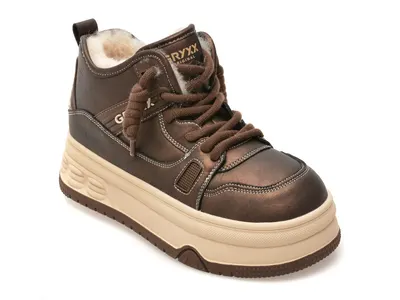Ghete GRYXX bronz, 5G785, din piele naturala