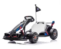 Kart electric pentru copii BMW Motosport putere 500W, sasiu ajustabil, Gri