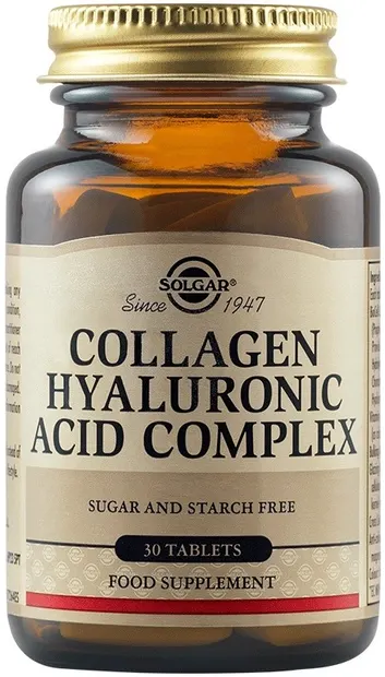 Collagen Hyaluronic Acid Complex, 120 mg, 30 tablete, Solgar