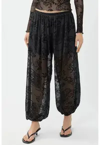 Pantaloni dama - negru - poliester-elastan