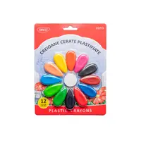 Creion color plastifiate cerate 12buc/set, Daco