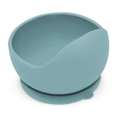 Bol din silocon PetiteMars Frosted Sky Albastru TakeMatch, cu ventuza, fara BPA, 6 luni+, 360 ml