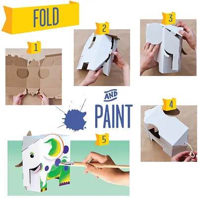 Set de creație din carton - 5 Animale