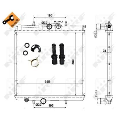 Radiator, racire motor NRF 509523
