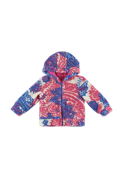 Jacheta Teddy multicolora - Flexible - Albastru Electric Roz - pentru fetite - Albastru electric