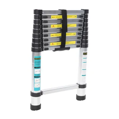 Scara telescopica Detoolz, inaltime maxima 2.9m, 10 trepte, greutate maxima suportata 150 kg