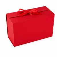 Cutie magnetică cu fundă la închidere - roșu - 33.5x26x15cm