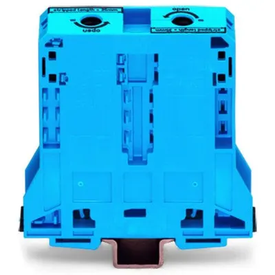 2-conductor through terminal block; 95 mm²; lateral marker slots; only for DIN 35 x 15 rail; POWER CAGE CLAMP; 95,00 mm²; blue