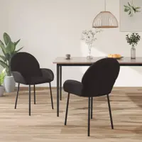 Gossi scaune de bucatarie, 2 buc., negru, piele ecologica