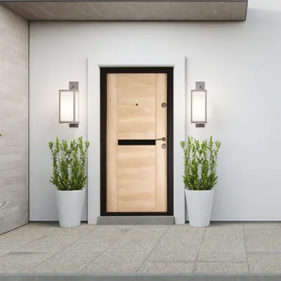 Usa metalica apartament Prestige 04 A bej 96 x 205 cm stanga