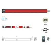 Motor tubular pentru rulou Euro12W/O, 12 Nm, alimentare la retea 230V