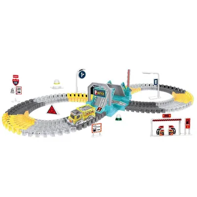 Pista cu pod si camion cu lumini Theme Track 110 piese