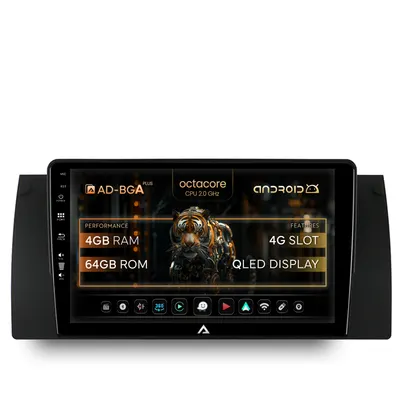 Navigatie BMW E39 E53 E38, Android, A-Octacore 4GB RAM + 64GB ROM, 9 Inch - AD-BGA9004+AD-BGRKIT396