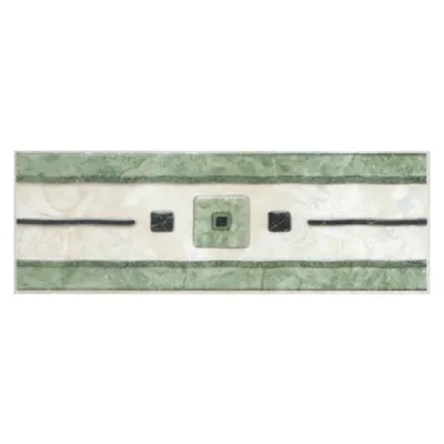 Brau decorativ faianta baie / bucatarie Gandara Verde 7.5 x 20