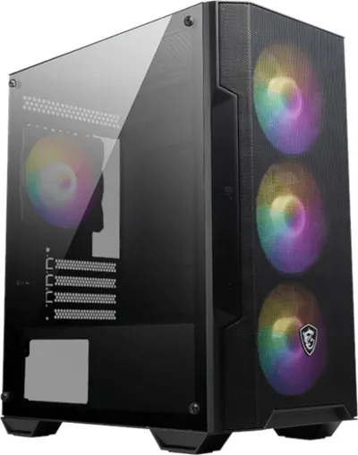 Cutie MSI - MAG FORGE M100A, micro tower, negru/transparent