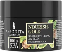 Afrodita Cosmetics SPA Nourish Gold Scrub de corp cu zahăr, 175 g