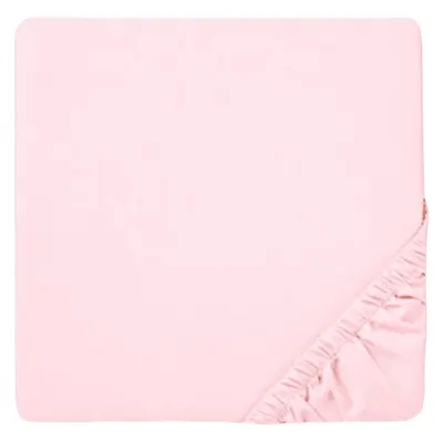 Cearșaf tricotat pentru bebeluși cu elastic Rainy - 60 x 120 cm, roz