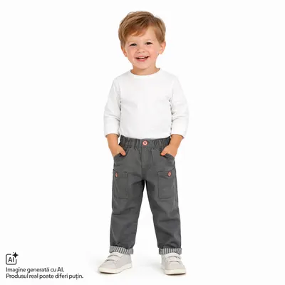 Pantaloni copii Chicco, Gri, 01377-70MFCO