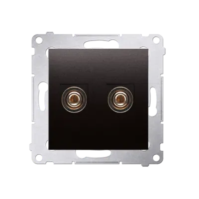 Priza difuzor pentru conectarea a 1 incinta acustica, diametru cablupentru iesire pana la 6mm2, antracit metalic