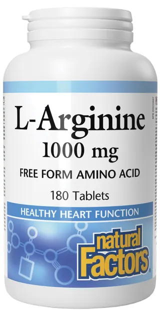 L-Arginine, 1000 mg, 180 tablete, Natural Factors