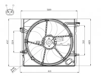 Ventilator radiator (cu carcasa) potrivit NISSAN QASHQAI II; RENAULT KADJAR 1.2 1.3 11.13