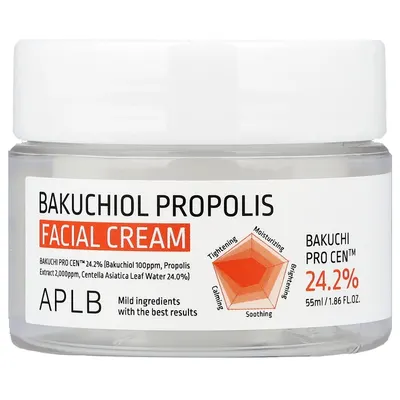 APLB Cremă de față fermifiantă Bakuchiol Propolis, 55 ml