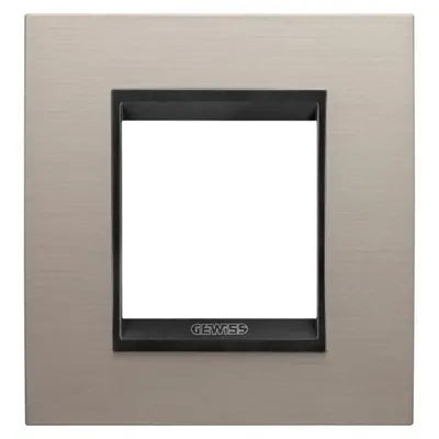 Rama ornament 2 module Gewiss Lux International GW16222WS, aluminiu