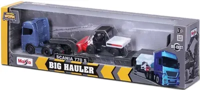 Set de joacă Maisto Mini mașină de lucru - Camion de tractare cu mini mașină de construcții, asortiment