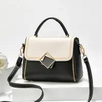 Geanta dama Asha GT2023, model negru/alb