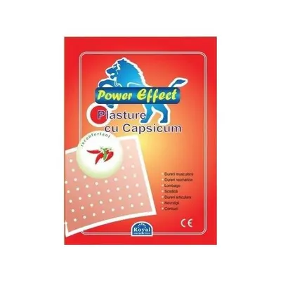 Plasturi antireumatici hot 12 cm x 18 cm - 1 buc PowerEffect