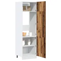 Gossi dulap de frigider, lemn vechi, 60x57x207 cm, lemn prelucrat