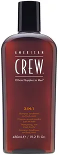 American Crew Șampon, balsam și gel de duș 3 în 1,450 ml