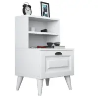 Noptiera BD105, alb, 45x40x74,4 cm