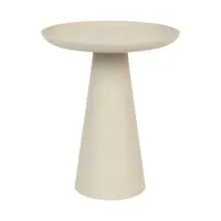 Măsuță auxiliară din aluminiu White Label Ringar, ø 34,5 cm, bej