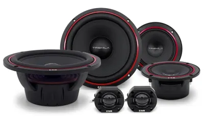 Difuzoare auto ESB 3000 3.6K3, set sistem 3 căi, 165mm, 270W RMS, 4Ω, 6 difuzoare